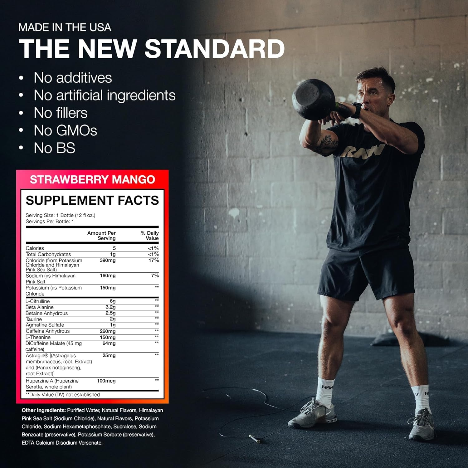 Ready to Drink Pre-Workout Drink - BUM Thavage RTD Preworkout Shakes - Energy Supplement Drinks with Beta Alanine, L-Citrulline & Caffeine - Zero Sugar (12 Pack, Stberry Mango)