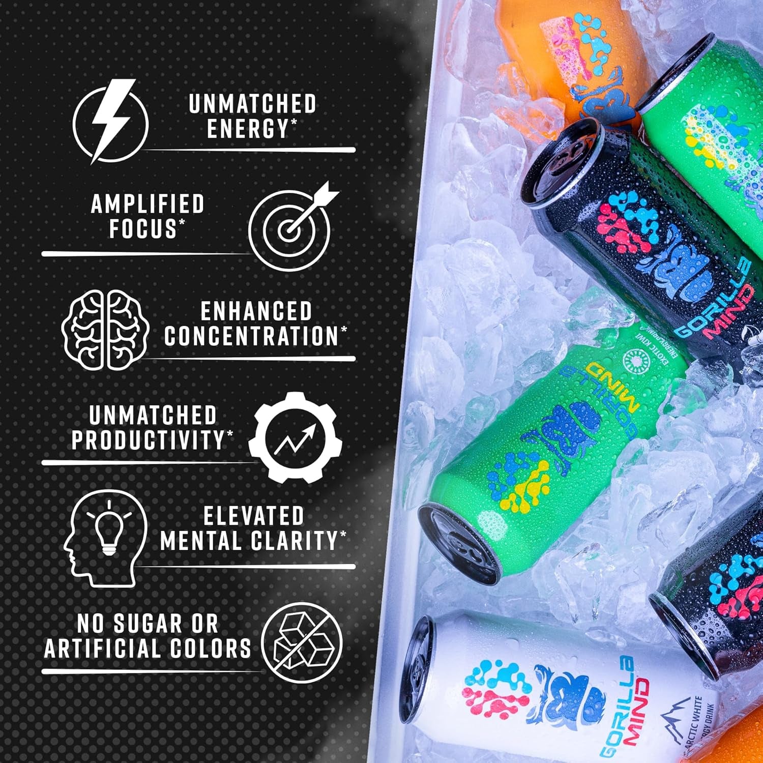 Energy Drink | Unmatched Energy · Amplified Focus | N-Acetyl-L-Tyrosine, Alpha-Gpc, 200Mg Caffeine, Uridine, Saffron | 0 Sugar or Artificial Colors | 16Oz, 12-Pack (Black Cherry Vanilla)