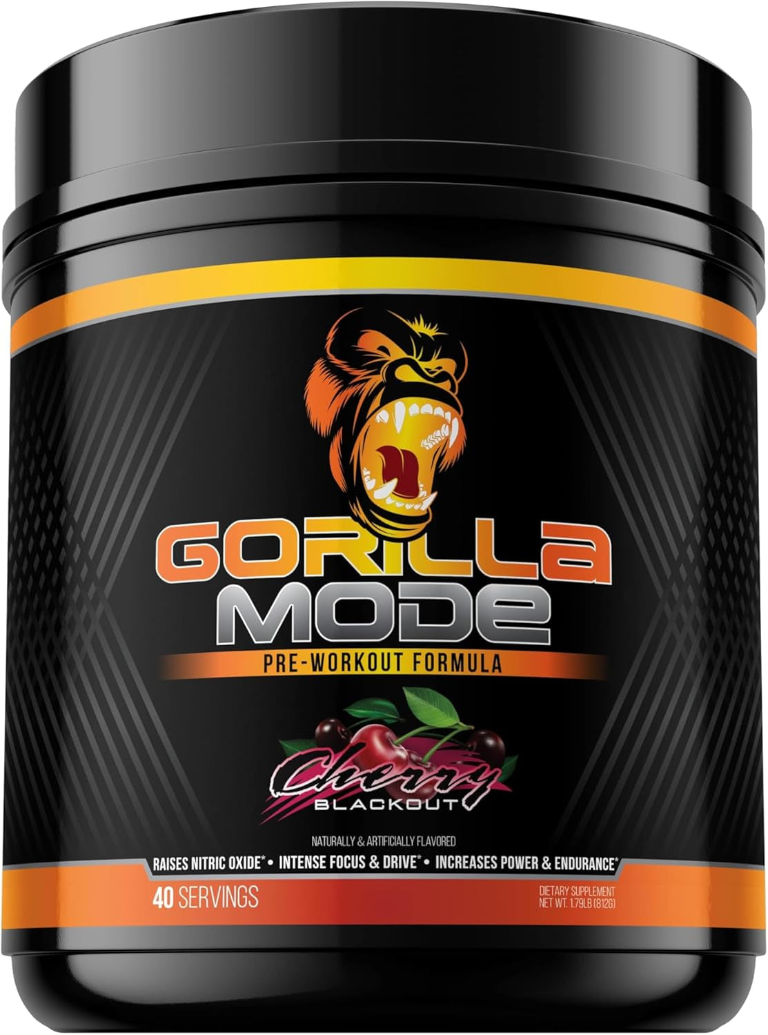 Pre Workout - Massive Pumps Laser Focus Energy Power - L-Citrulline, Creatine, L-Tyrosine, Betaine, Hydroprime, Alpha-Gpc, 400Mg Caffeine, Huperzine a - 812G (Cherry)