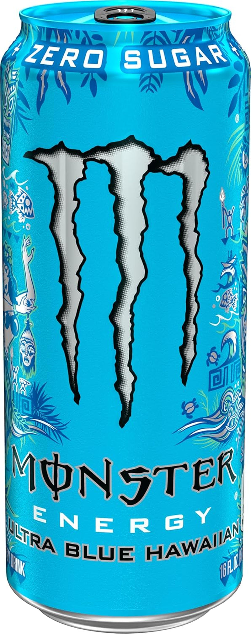 Energy Ultra Blue Hawaiian, Sugar Free Energy Drink, 16 Ounce (Pack of 15)