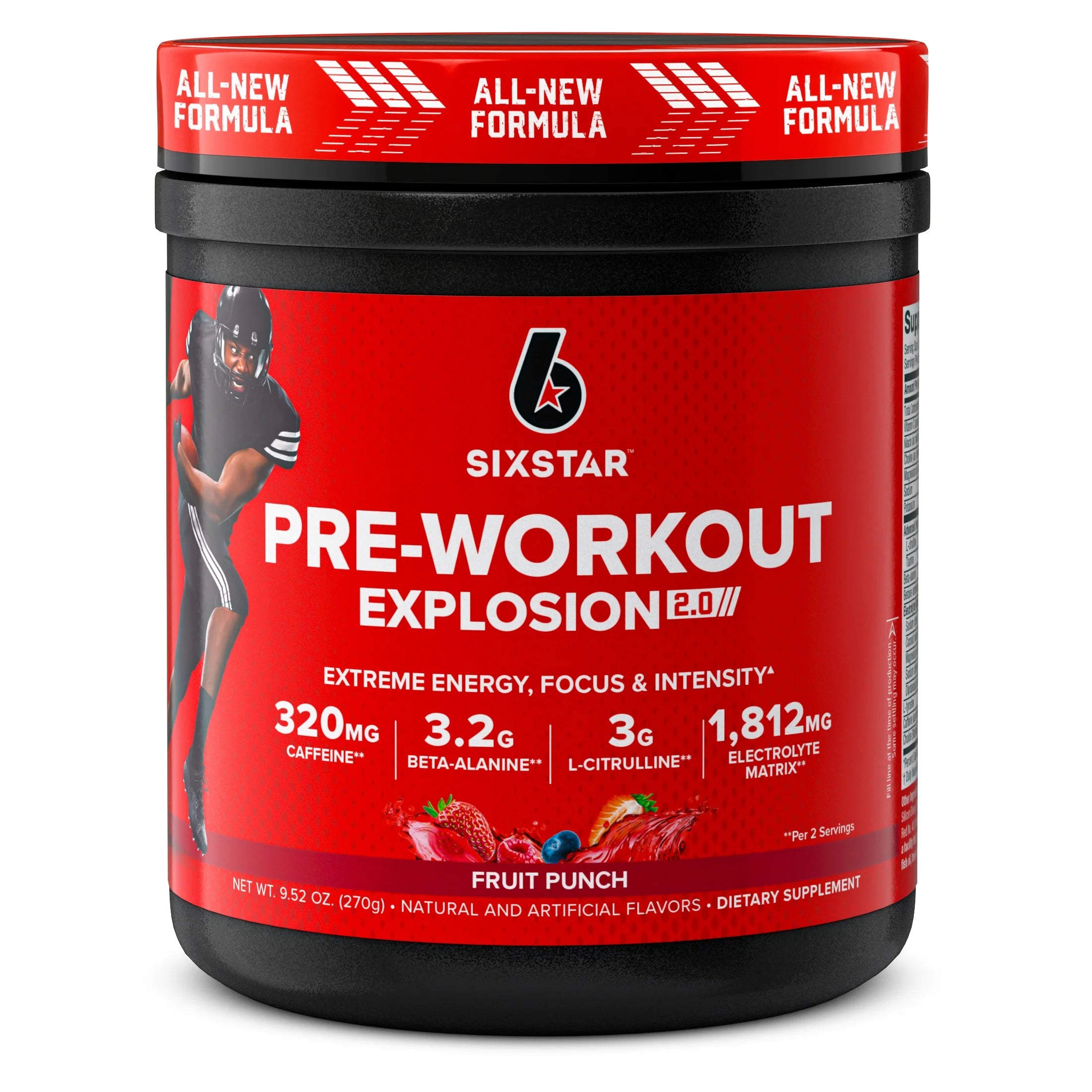 Pre-Workout Powder Explosion 2.0 Electrolyte Matrix, Fruit Punch, 9.52 Oz