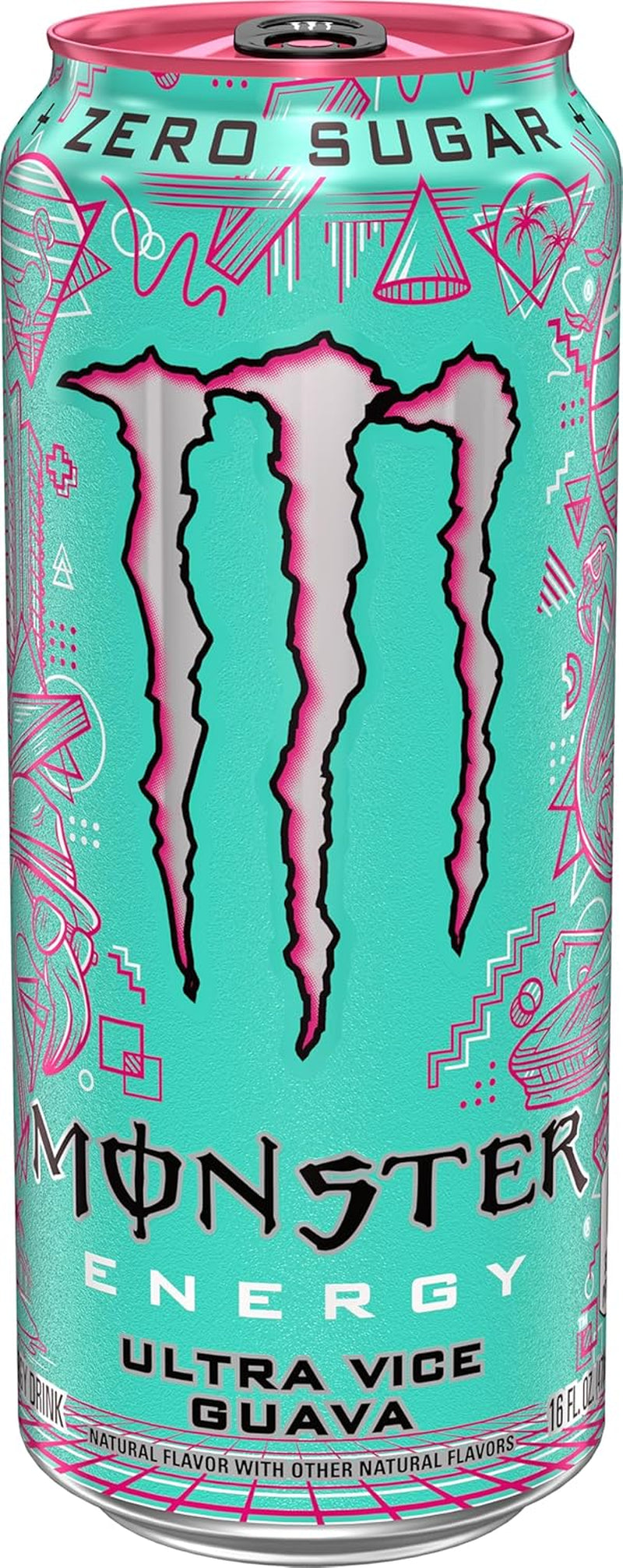 Energy Ultra Vice Guava, Sugar Free Energy Drink, 16 Ounce (Pack of 15)