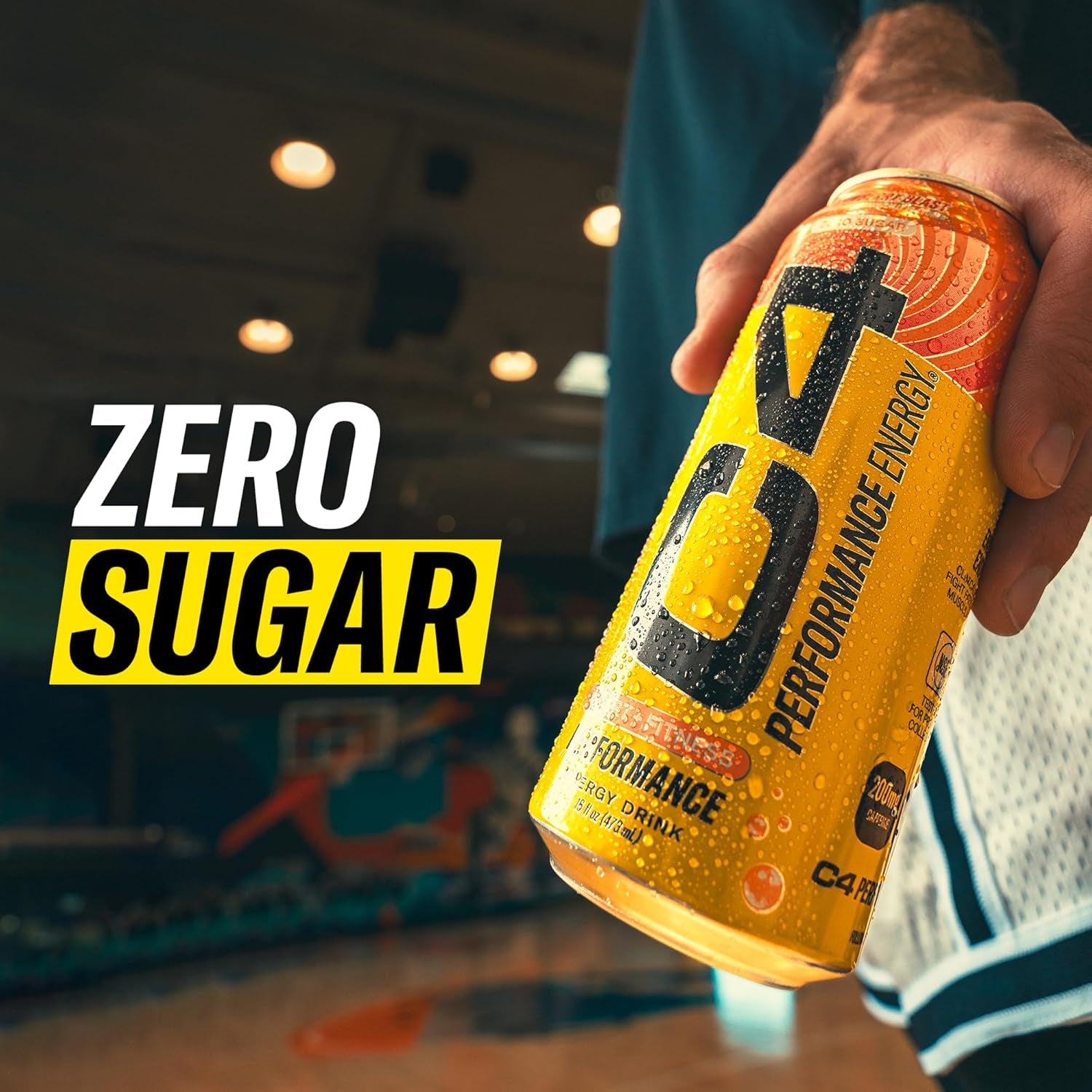 C4 Performance Energy Drink | Zero Sugar Carbonated Preworkout Energy | 200Mg Caffeine with Beta Alanine | Mango Foxtrot | 16 Fl Oz (12 Pack)