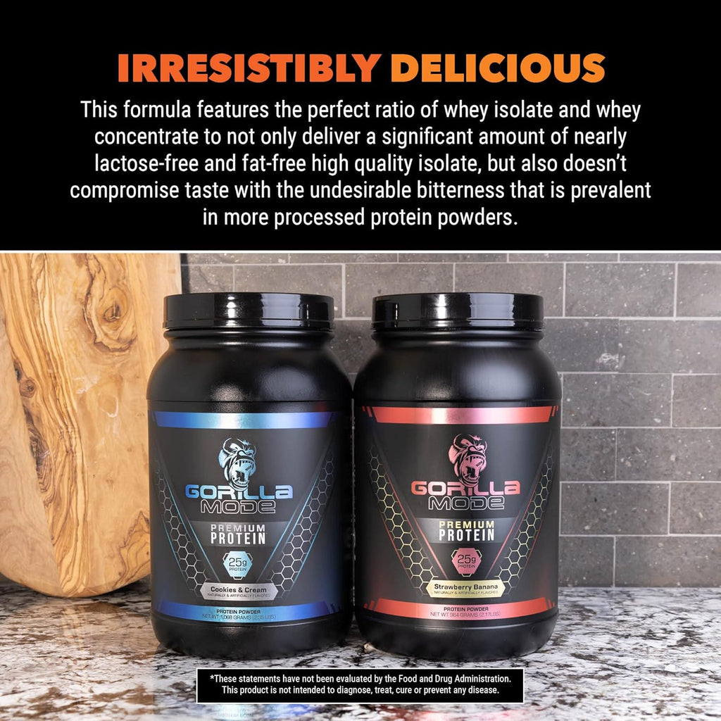 Premium Whey Protein - Cookies and Cream, 25 Grams of Whey Protein Isolate & Concentrate,Recover and Build Muscle (30 Servings)