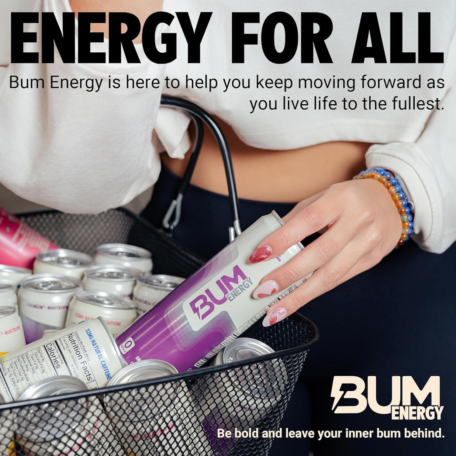 BUM Sugar-Free Energy Drink, Root Beer - Lightly Carbonated & No Artificial Colors, Natural Caffeine & Citicoline for Energy & Focus, Brain Boost & Workout Sports Beverage - 12 Oz, Pack of 12