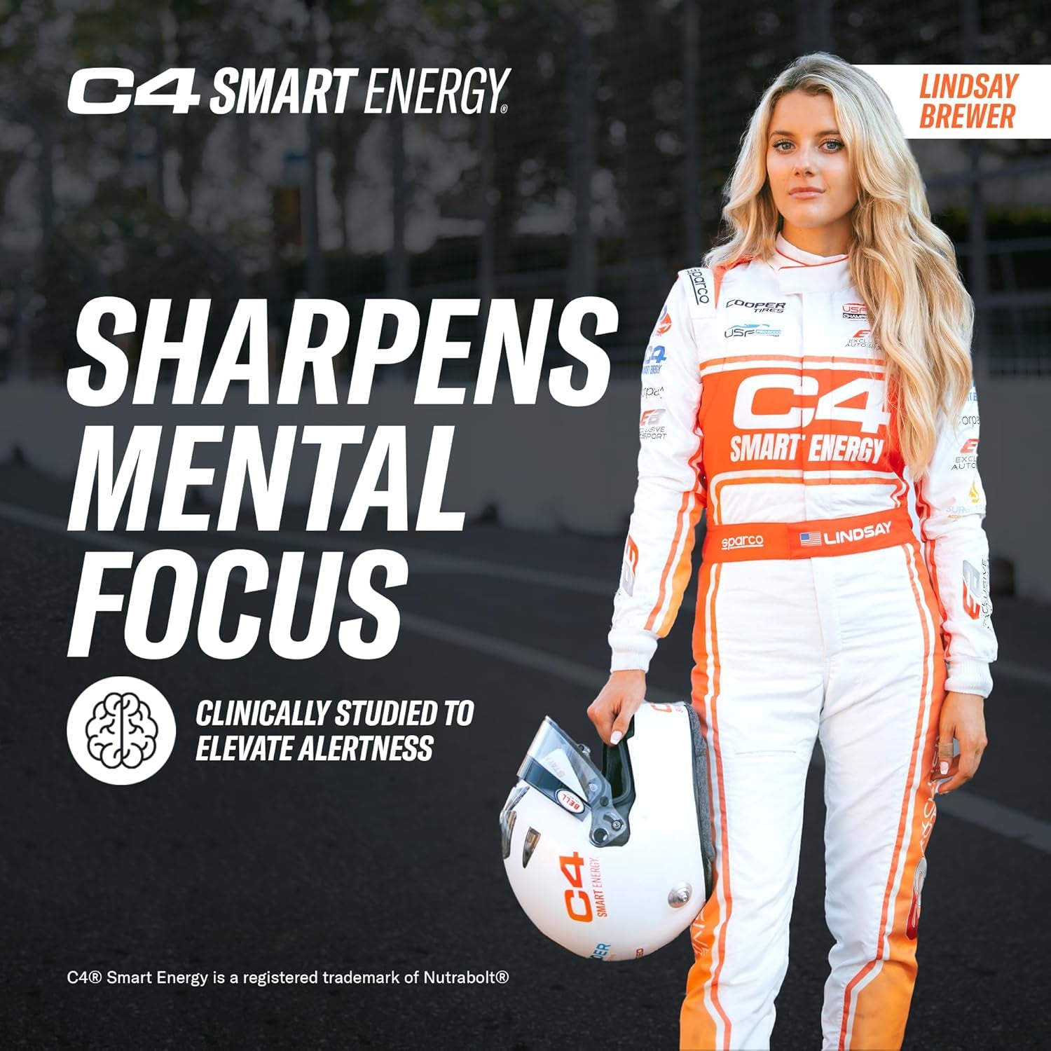 C4 Smart Energy Drink – Boost Focus and Energy with Zero Sugar, Natural Energy, and Nootropics - 200Mg Caffeine - Cherry Berry Lime (12Oz Pack of 12)