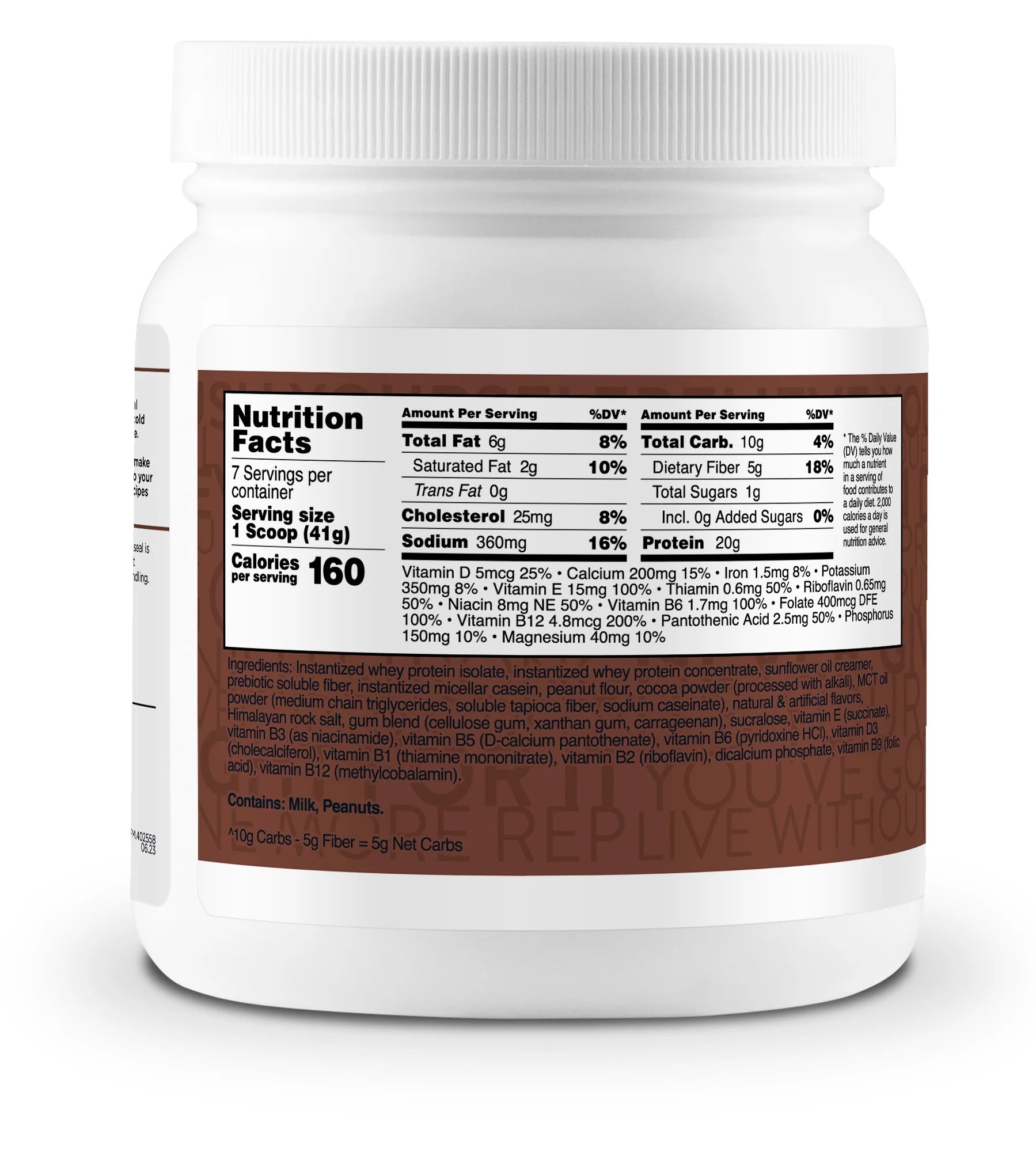 Meal Replacement Shake Powder 7 Servings (Chocolate Peanut Butter) - Gluten Free, Non-Gmo